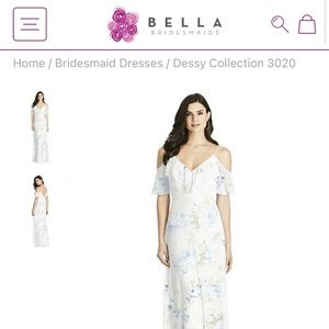 Dessy Style 3020 bridesmaid dress in bleu garden. Size 16